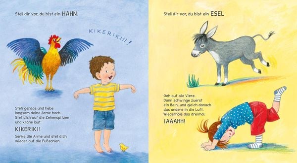 Produktbild: Turnen wie die Tiere - Das gro&szlig;e Yoga Buch f&uuml;r kleine Kinder