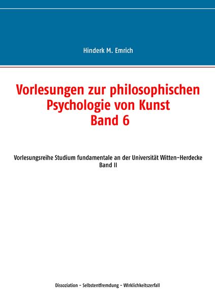 Produktbild: Vorlesungen zur philosophischen Psychologie von Kunst. Band 6