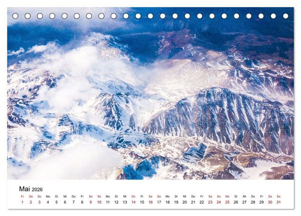 Produktbild: &Uuml;ber den Wolken - Spektakul&auml;re Luftaufnahmen (Tischkalender 2026 DIN A5 quer), CALVENDO Monatskalender