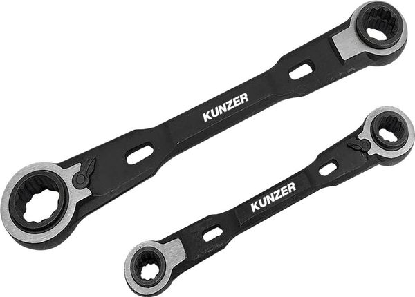 Kunzer 7RRS02 Ring-Ratschenschlüssel-Satz 4fach Schlüsselweite (Metrisch) 8 - 19mm