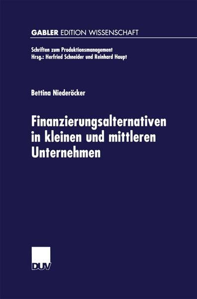 Produktbild: Finanzierungsalternativen in kleinen und mittleren Unternehmen