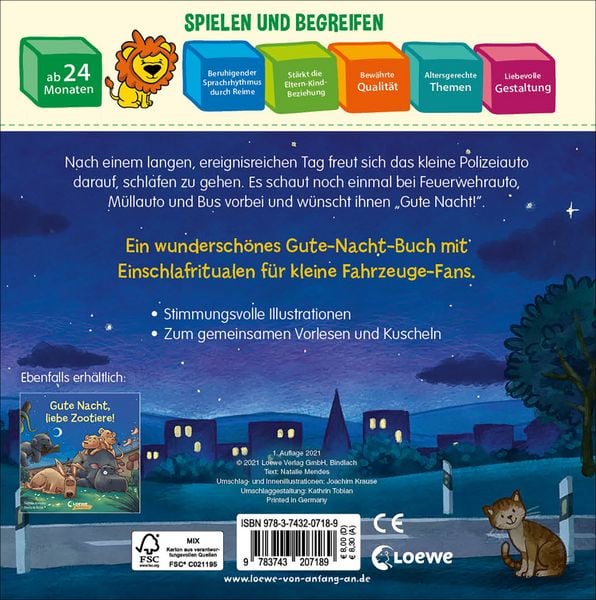Produktbild: Gute Nacht, kleines Polizeiauto!