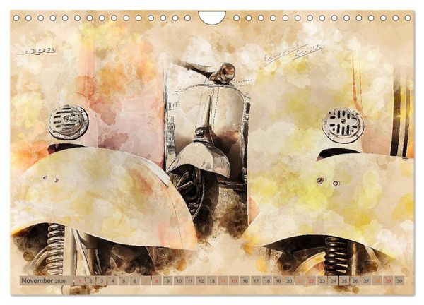 Produktbild: Mototrroller - Vesparade (Wandkalender 2026 DIN A4 quer), CALVENDO Monatskalender