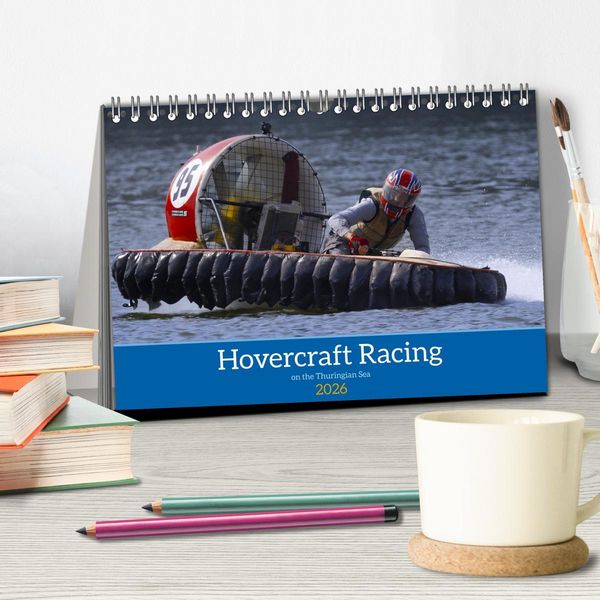 Produktbild: Hovercraft Racing on the Thuringian Sea (Desk Calendar 2026 DIN A5 landscape), CALVENDO 12 Month DeskCalendar