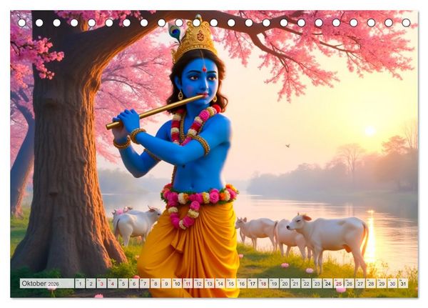 Produktbild: Hinduistische Mythologie - G&ouml;tter, Helden und Monster (Tischkalender 2026 DIN A5 quer), CALVENDO Monatskalender