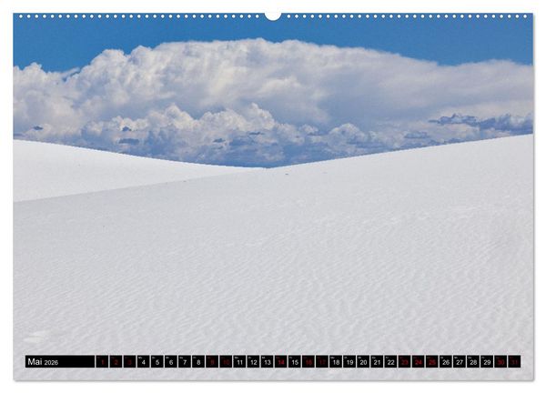 Produktbild: Wei&szlig;e Wunderwelten - White Sands National Monument (Wandkalender 2026 DIN A2 quer), CALVENDO Monatskalender
