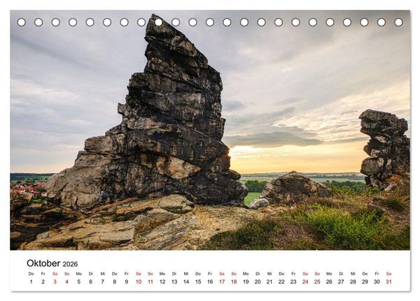 Produktbild: Steinerne Zeitzeugen (Tischkalender 2026 DIN A5 quer), CALVENDO Monatskalender