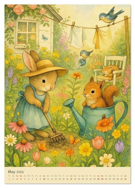 Produktbild: A year like a soft pillow - Animal moments of wellbeing (Desk Calendar 2026 DIN A5 portrait), CALVENDO 12 Month DeskCalendar
