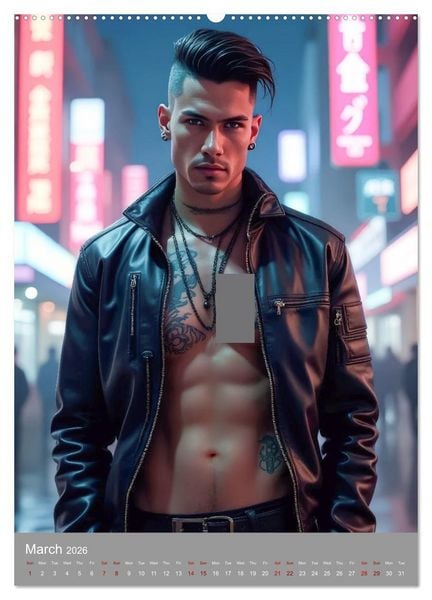 Produktbild: Masculine allure (Wall Calendar 2026 DIN A2 portrait), CALVENDO 12 Month Wall Calendar
