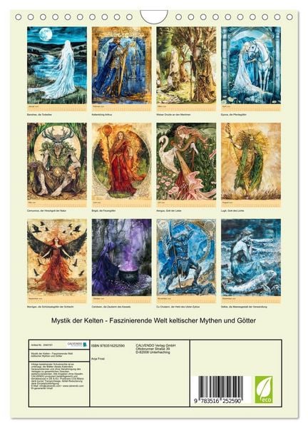 Produktbild: Mystik der Kelten - Faszinierende Welt keltischer Mythen und G&ouml;tter (Wandkalender 2026 DIN A4 hoch), CALVENDO Monatskalender