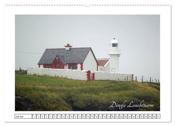 Produktbild: Irische Leuchtt&uuml;rme - Leuchtfeuer entlang Irlands wilder K&uuml;ste (hochwertiger Premium Wandkalender 2026 DIN A2 quer), Kunstdruck in Hochglanz