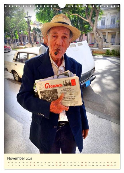 Produktbild: Zeitungsh&auml;ndler - Unterwegs in der Altstadt von Havanna (Wandkalender 2026 DIN A3 hoch), CALVENDO Monatskalender