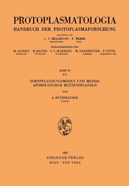 Produktbild: Fortpflanzungsmodus und Meiose Apomiktischer Bl&uuml;tenpflanzen