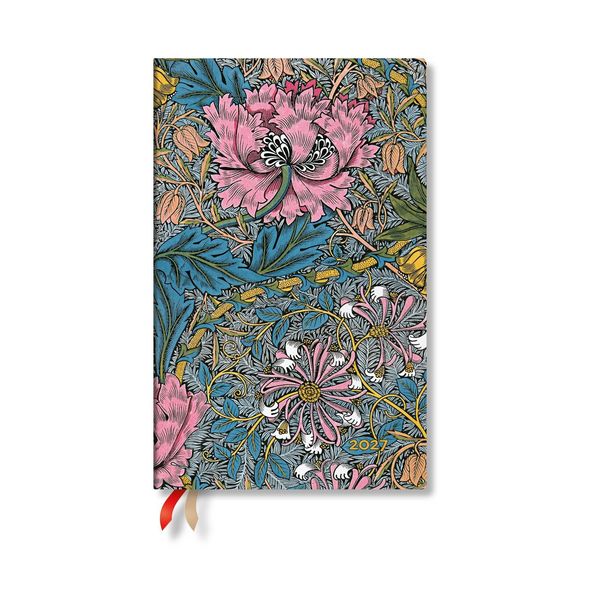Produktbild: 2027 Morris Pink Honeysuckle Maxi Horizontal Softcover 12-Month Weekly Planner, 176pg, 100gsm by Paperblanks (William Morris)