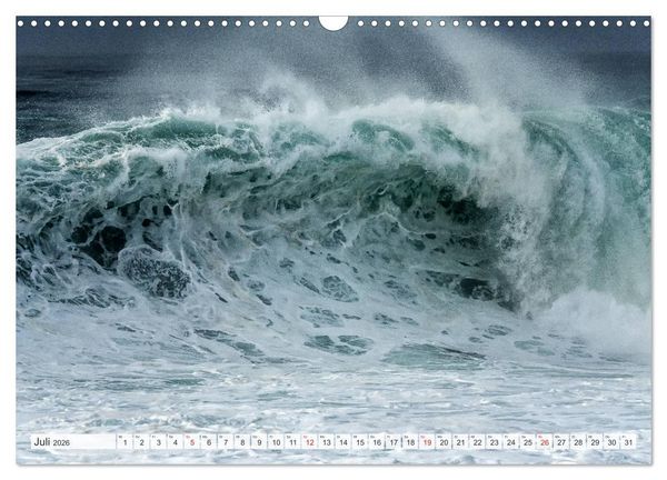 Produktbild: WASSERBERGE - Die Riesenwellen von Nazar&eacute; (Wandkalender 2026 DIN A3 quer), CALVENDO Monatskalender