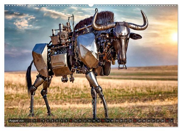Produktbild: Die Roboter-Tierwelt (Wandkalender 2026 DIN A2 quer), CALVENDO Monatskalender