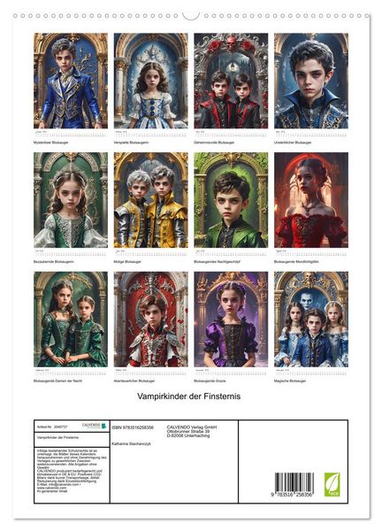 Produktbild: Vampirkinder der Finsternis (hochwertiger Premium Wandkalender 2026 DIN A2 hoch), Kunstdruck in Hochglanz