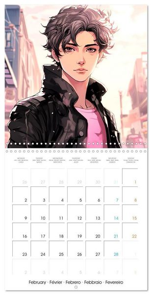 Produktbild: Manga boys (Calendrier mural carr&eacute; 2026 30x30 cm) Calendrier double avec une page pour vos prises de notes