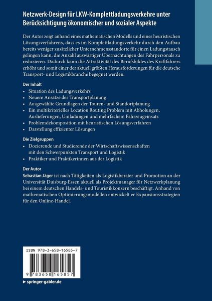 Produktbild: Netzwerk-Design f&uuml;r LKW-Komplettladungsverkehre unter Ber&uuml;cksichtigung &ouml;konomischer und sozialer Aspekte