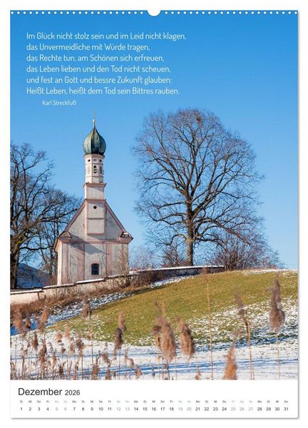 Produktbild: Christliche Natur-Poster 2026 (hochwertiger Premium Wandkalender 2026 DIN A2 hoch), Kunstdruck in Hochglanz