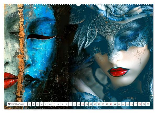 Produktbild: Geheimnis hinter der Maske (hochwertiger Premium Wandkalender 2027 DIN A2 quer), Kunstdruck in Hochglanz