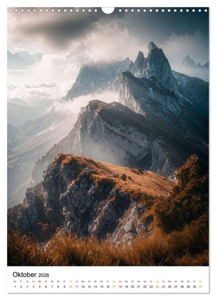 Produktbild: Bergwelten - Berge T&auml;ler Augenblicke (Wandkalender 2026 DIN A3 hoch), CALVENDO Monatskalender