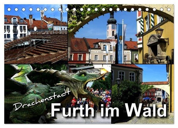Produktbild: Drachenstadt Furth im Wald (Tischkalender 2026 DIN A5 quer), CALVENDO Monatskalender