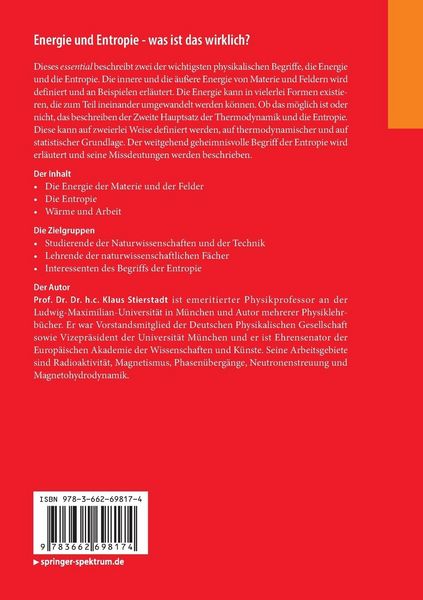 Produktbild: Energie und Entropie - was ist das wirklich?