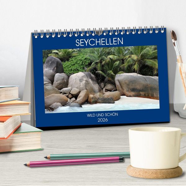 Produktbild: Seychellen - Wild und Sch&ouml;n (Tischkalender 2026 DIN A5 quer), CALVENDO Monatskalender
