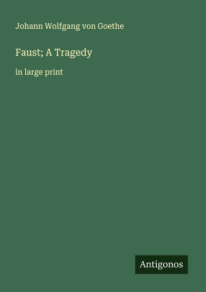 Produktbild: Faust; A Tragedy
