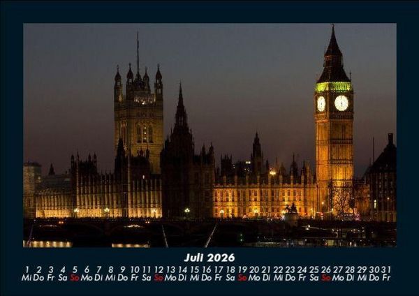 Produktbild: London 2026 Fotokalender DIN A5