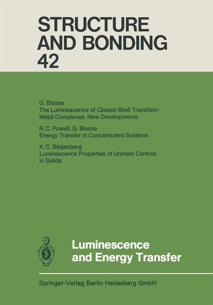 Produktbild: Luminescence and Energy Transfer