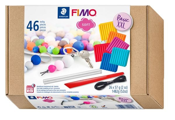 Produktbild: STAEDTLER FIMO soft 8023, ofenh&auml;rtende Modelliermasse, Set Basic XXL, 26 x 57 g FIMO soft Bl&ouml;cke