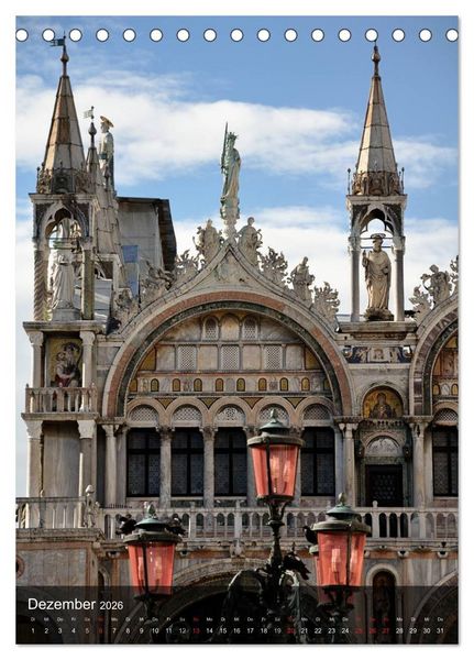 Produktbild: Fotografischer Streifzug durch Venedig (Tischkalender 2026 DIN A5 hoch), CALVENDO Monatskalender