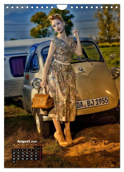 Produktbild: Die Isetta trifft Modells Ein Rollermobil zum Knutschen (Wandkalender 2026 DIN A4 hoch), CALVENDO Monatskalender
