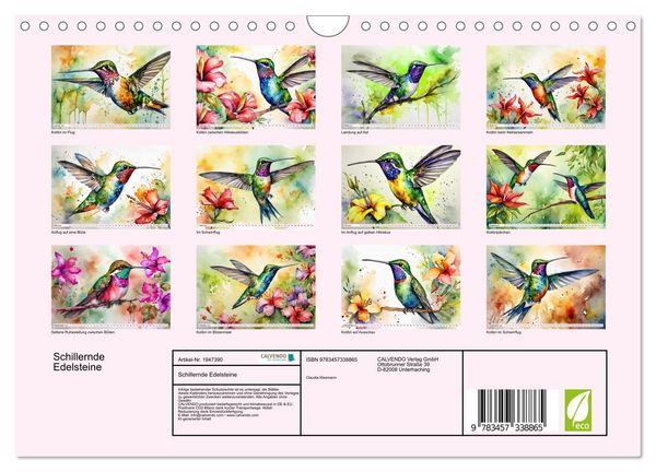 Produktbild: Schillernde Edelsteine (Wandkalender 2026 DIN A4 quer), CALVENDO Monatskalender