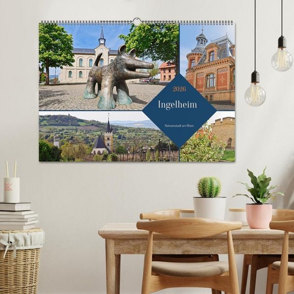 Produktbild: Ingelheim - Rotweinstadt am Rhein (Wandkalender 2026 DIN A2 quer), CALVENDO Monatskalender
