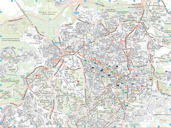 Produktbild: Jerusalem, Stadtplan 1:12.500, City Pocket + The Big Five