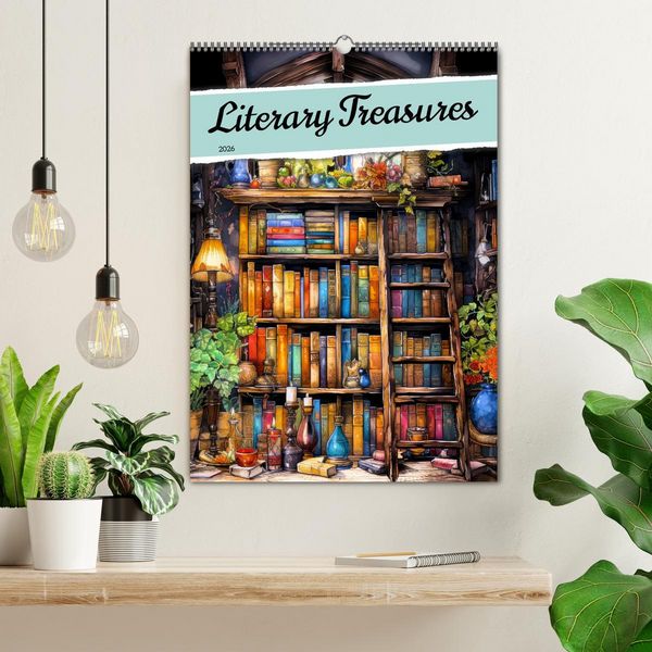 Produktbild: Literary Treasures (Wall Calendar 2026 DIN A2 portrait), CALVENDO 12 Month Wall Calendar