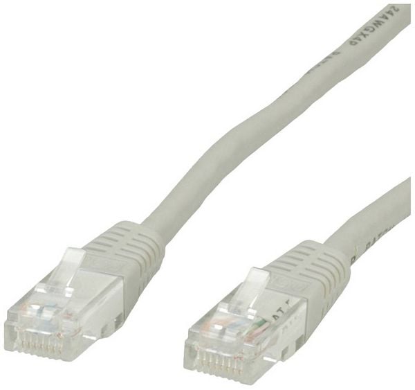 Produktbild: Value 21.99.0910 RJ45 Patchkabel CAT 6 U/UTP 10.00 m Grau 1 St.