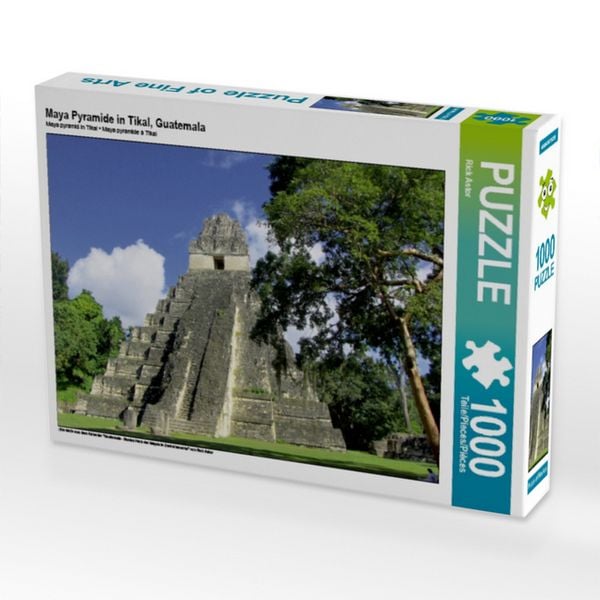 CALVENDO Puzzle Maya Pyramide in Tikal, Guatemala | 1000 Teile Lege-Größe 64 × 48 cm Foto-Puzzle für glückliche Stunden
