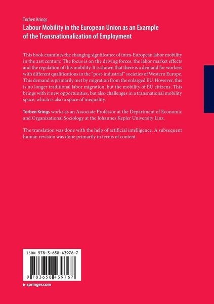 Produktbild: Labour Mobility in the European Union as an Example of the Transnationalization of Employment