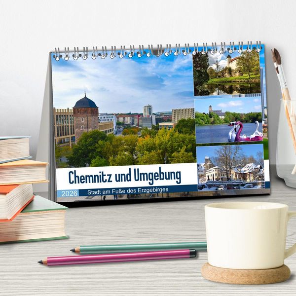 Produktbild: Chemnitz und Umgebung (Tischkalender 2026 DIN A5 quer), CALVENDO Monatskalender