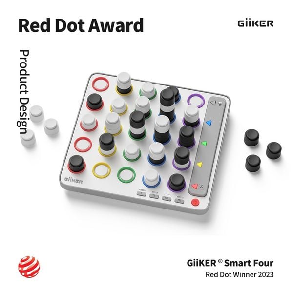 Produktbild: GiiKER Smart Four Elektronisches 3D Vier-in-einer-Reihe Logikspiel f&uuml;r Kinder & Erwachsene