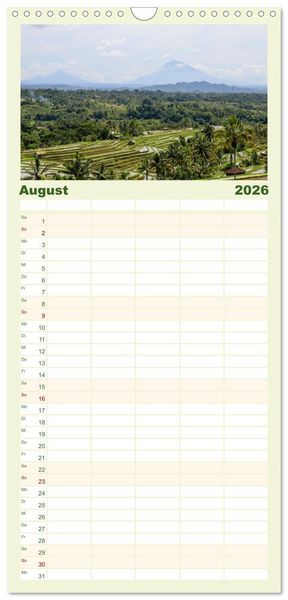 Produktbild: Familienplaner 2026 - S&uuml;dostasiens Natursch&auml;tze mit 5 Spalten (Wandkalender, 21 x 45 cm) CALVENDO