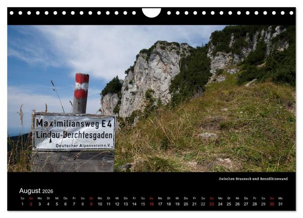 Produktbild: Unterwegs auf dem Maximiliansweg (Wandkalender 2026 DIN A4 quer), CALVENDO Monatskalender