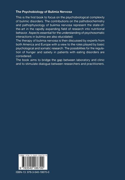 Produktbild: The Psychobiology of Bulimia Nervosa