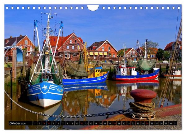 Produktbild: Neuharlingersiel - Ostfrieslands sch&ouml;nstes Hafenst&auml;dtchen (Wandkalender 2026 DIN A4 quer), CALVENDO Monatskalender