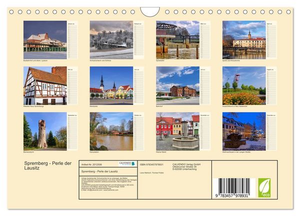 Produktbild: Spremberg - Perle der Lausitz (Wandkalender 2026 DIN A4 quer), CALVENDO Monatskalender