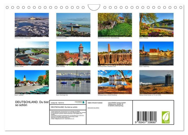 Produktbild: DEUTSCHLAND. Du bist so sch&ouml;n (Wandkalender 2026 DIN A4 quer), CALVENDO Monatskalender